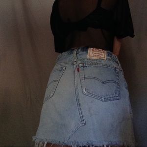 J. Bosh x Levi's denim skirt measures 19" down